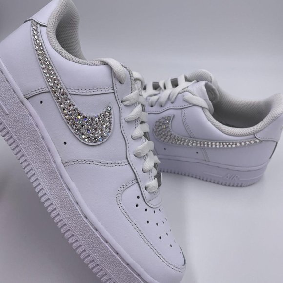 Swarovski Nike Air Force 1'07 White Womens Shoes - Picture 5 of 10
